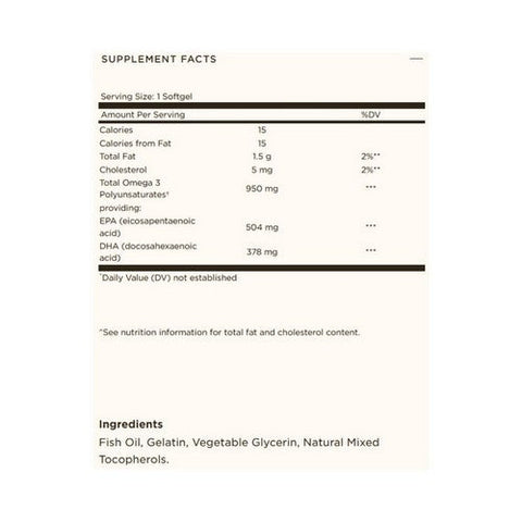 Solgar, Omega-3 Epa & Dha Triple Strength, 950 Mg, 100 Softgels Solgar