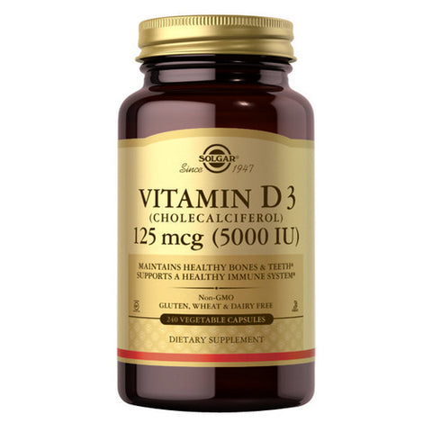 Solgar, Vitamin D3 (Cholecalciferol), 5000 IU, 240 V Caps Solgar