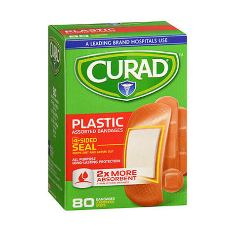 Curad, Plastic Bandages Assorted Sizes, 80 Each Curad