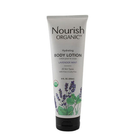 Nourish, Organic Hydrating Body Lotion Lavender Mint, 8 Oz Nourish