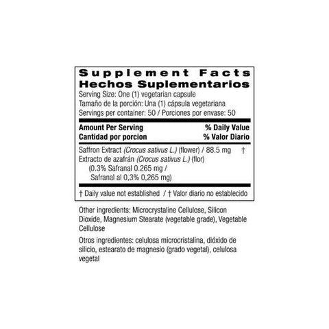 Bio Nutrition Inc, Saffron Extract, 50 VEG CAPS Bio Nutrition Inc