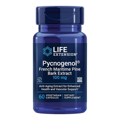 Life Extension, Pycnogenol French Maritime Pine Bark Extract, 100 mg, 60 VEG CAPS Life Extension