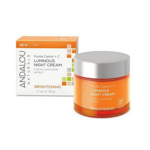 Andalou Naturals, Luminous Night Cream, Purple Carrot Plus C, 1.7 oz Andalou Naturals
