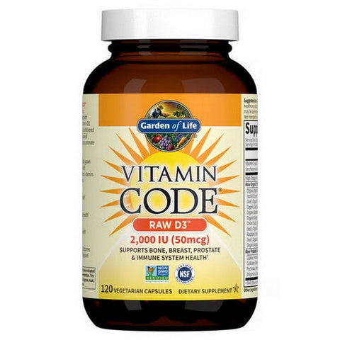 Garden of Life, Vitamin Code RAW D3, 5000 iu, 120 Veg Caps Garden of Life