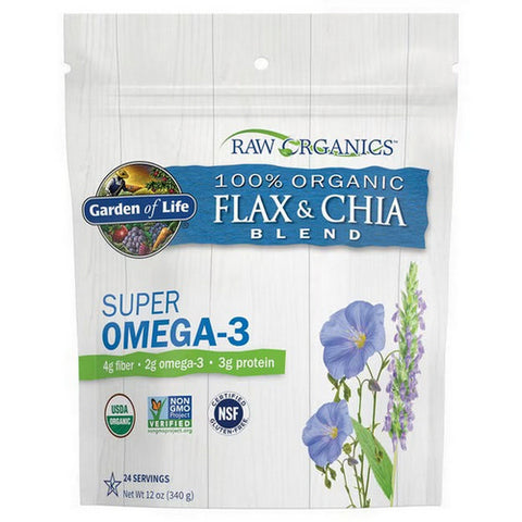 Garden of Life, Raw Organics Flaxseed And Chia Blend, 12 Oz