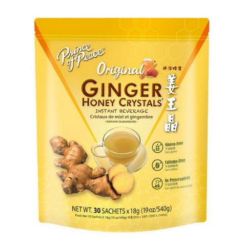 Prince Of Peace, Ginger Honey Crystals Instant Beverage, 30 Sachets