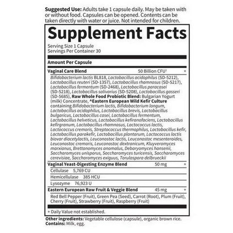 Garden of Life, Garden Of Life Raw Probiotics Vaginal Care, 30 Caps Garden of Life