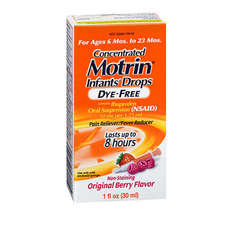 Motrin, Infants' Ibuprofen Concentrated Drops Original Berry, 50 Mg, 1 Oz Motrin