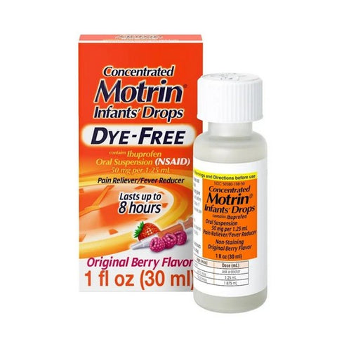 Motrin, Infants' Ibuprofen Concentrated Drops Original Berry, 50 Mg, 1 Oz