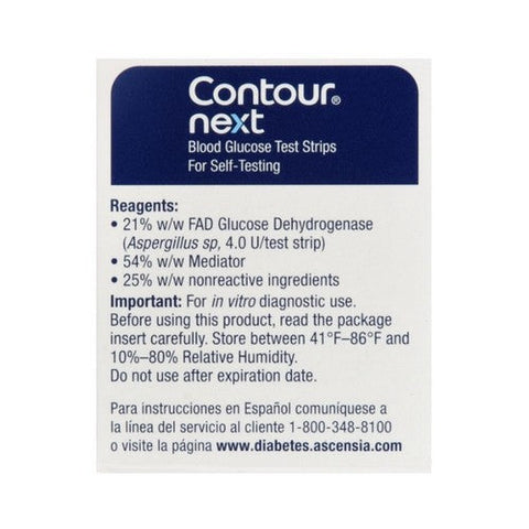 Contour, Next Blood Glucose Test Strips, 25 Strips