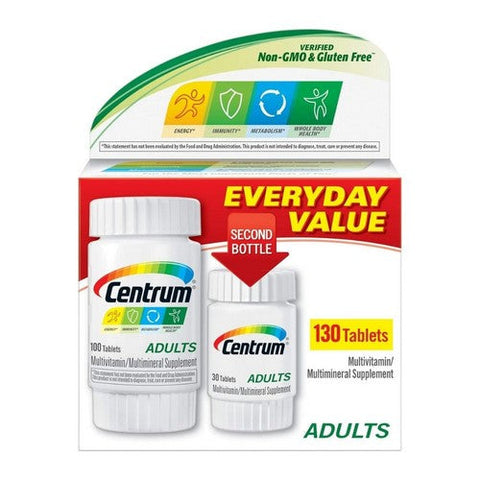 Centrum, Multivitamin Multimineral Supplement Adults, 130 Tabs Centrum