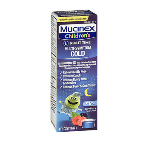 Mucinex, Children'S Night Time Multi-Symptom Cold Liquid, 4 Oz Mucinex