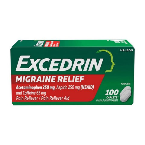 Excedrin, Excedrin Migraine Caplets, 100 Caps Excedrin