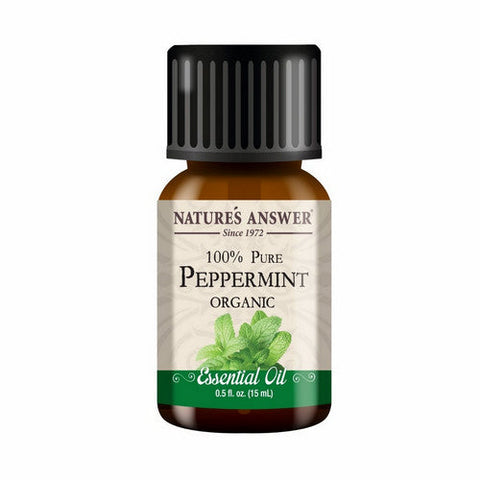 Nature's Answer, Pure Organic Essential Oil Peppermint, 0.5 Oz Nature's Answer