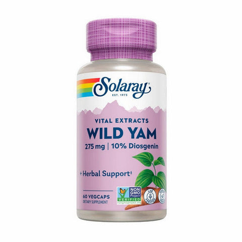 Solaray, Vital Extracts Wild Yam, 275 mg, 60 Caps Solaray