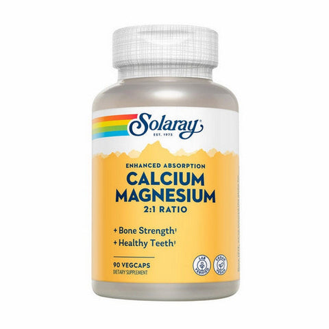Solaray, Calcium And Magnesium, 90 Caps Solaray