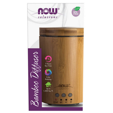 Now Foods, Ultrasonic Real Bamboo Diffuser, 1 Count Now Foods