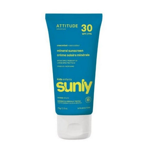 Attitude, 100% Mineral Sunscreen SPF30, Fragrance Free 2.6 Oz Attitude