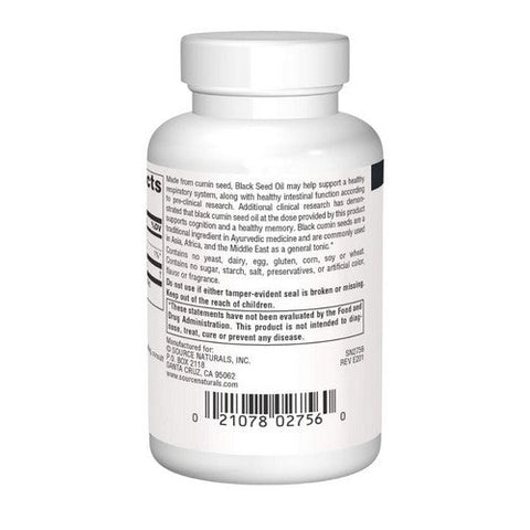 Source Naturals, Black Cumin Seed, 500 mg, 60 Softgels Source Naturals