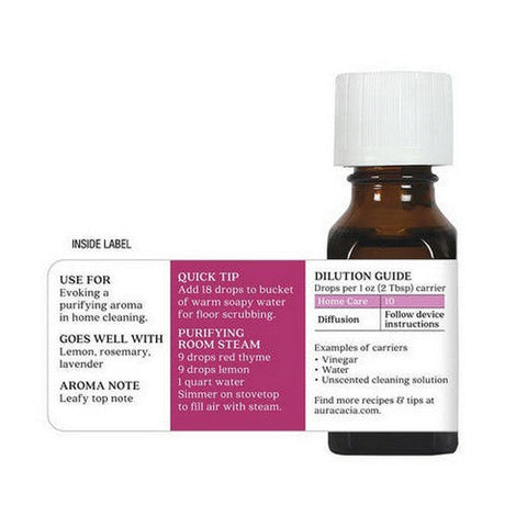 Aura Cacia, Essential Oil Thyme, Red, (thymus vulgaris) 0.5 Fl Oz Aura Cacia