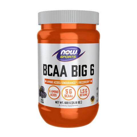 Now Foods, BCAA Big 6, Grape Flavor 600 Grams Now Foods