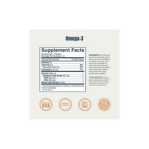 Coromega, Omega-3 Squeeze Shots Orange, 650 Mg, 120 Count Coromega