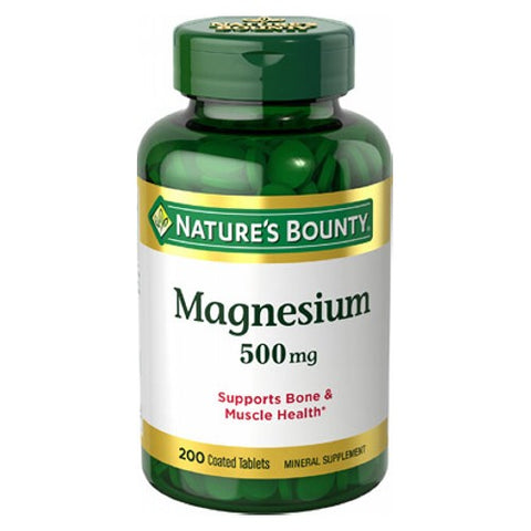 Nature's Bounty, Magnesium, 500 mg, 24 X 200 Coated Tabs Nature's Bounty