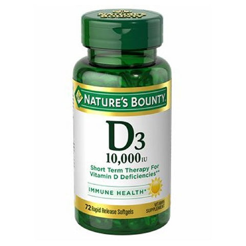 Nature's Bounty, Vitamin D3, 10,000 IU, 24 X 72 Softgels Nature's Bounty