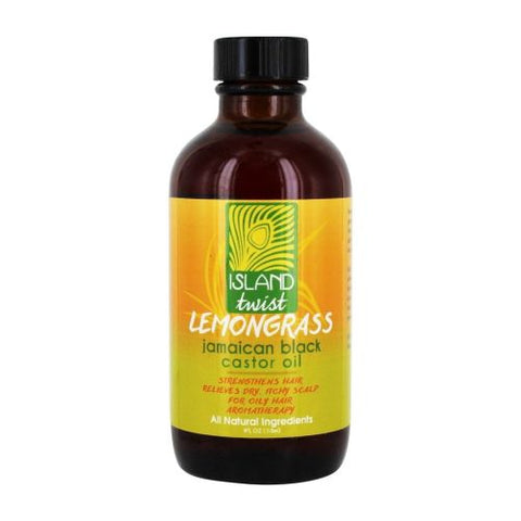 Island Twist, Jamaican Black Castor Oil, Lemongrass 4Oz Island Twist