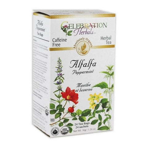 Celebration Herbals, Organic Alfalfa Peppermint Tea, 24 Bags Celebration Herbals