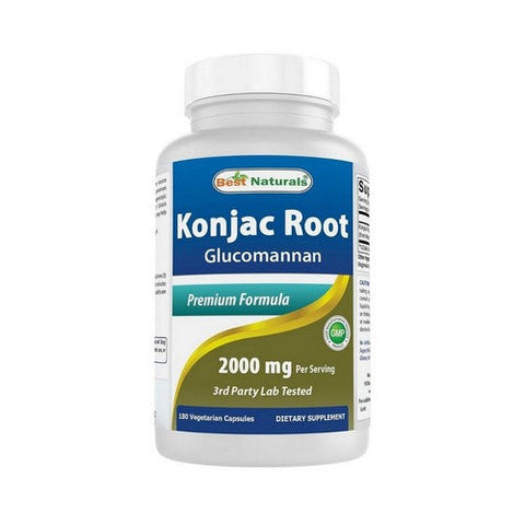 Best Naturals, Konjac Root, 2000 Mg, 180 Veg Caps Best Naturals