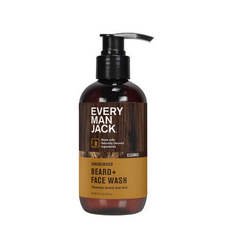 Every Man Jack, Beard Plus Face Wash Sandalwood, 6.7 Oz Every Man Jack