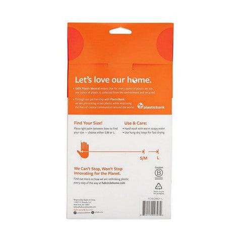 Full Circle Home, Splash Patrol Natural Latex Cleaning Gloves Size Large Gray, 1 Pair