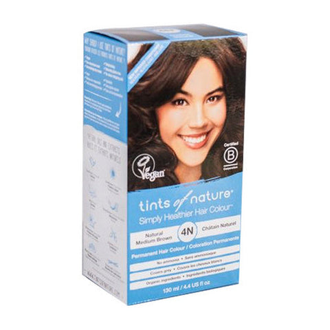 Tints of Nature, Permanent Hair Colour 4N Natural Medium Brown, 4.2 Oz Tints of Nature