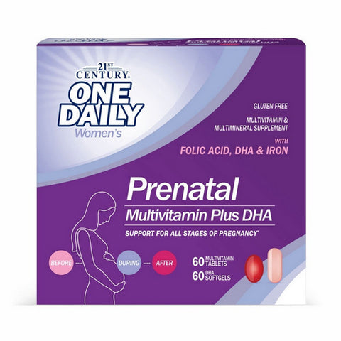 21st Century, Prenatal Multivitamin Plus Dha, 120 Tabs 21st Century
