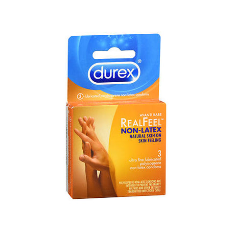 Real Feel Non-Latex Polyisoprene Condoms Regular Fit 3 Each by Durex