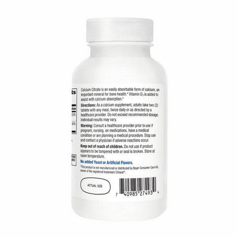 21st Century, Calcium Citrate Maximum + D3, 120 Tabs 21st Century