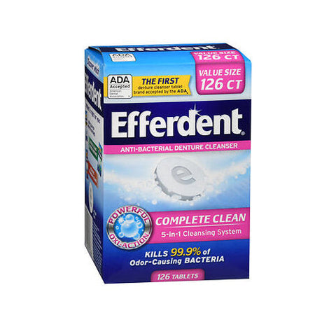 Efferdent, Anti-Bacterial Denture And Retainer Cleanser Complete Clean, 126 Tabs Efferdent