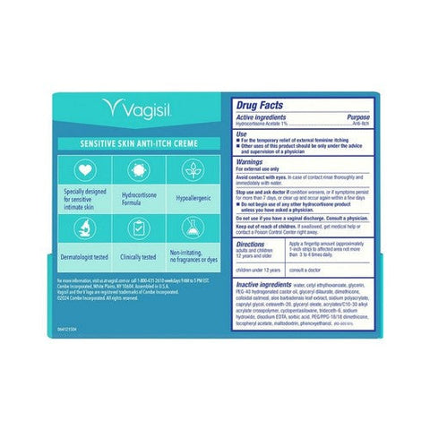 Vagisil, Maximum Strength Anti-Itch Cream With Soothing Oatmeal, 1 Oz