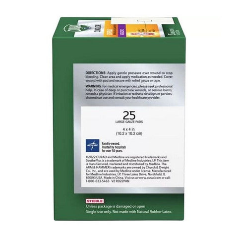 Curad, Sootheplus Large Gauze Pads, 25 Each Curad
