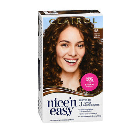 Nice 'n Easy, Permanent Hair Color 5G Medium Golden Brown, 1 Each Nice 'n Easy