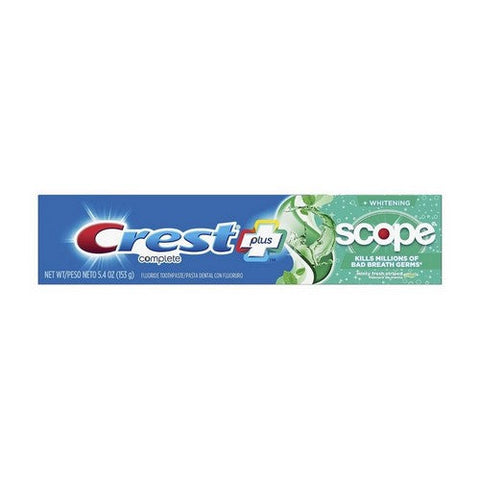 Crest, Plus Scope Anticavity Fluoride Toothpaste Minty Fresh Striped, 5.4 Oz Crest