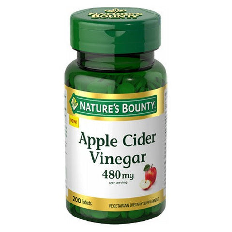 Nature's Bounty, Nature's Bounty Apple Cider Vinegar, 480 mg, 200 Tabs Nature's Bounty