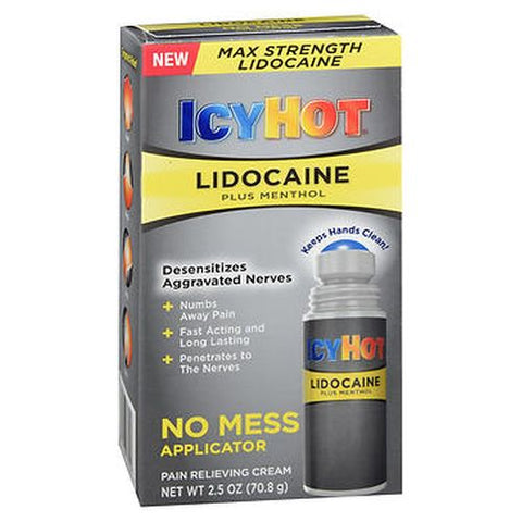 Icy Hot, Max Lidocaine No Mess Pain Relief Roll On, 2.5 Oz Icy Hot