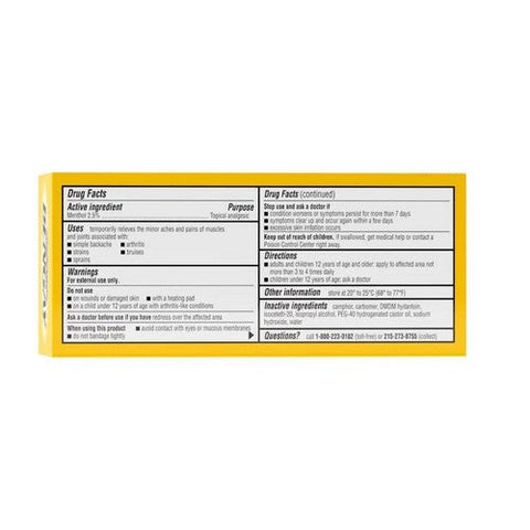 Bengay, Vanishing Scent Non Greasy Pain Relief Gel, 2 Oz