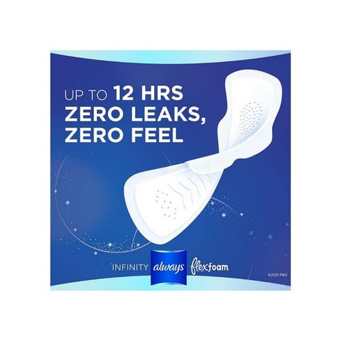 Always Discreet, Overnight Infifnity Flex Foam Pads Size 4, 13 Each Always Discreet