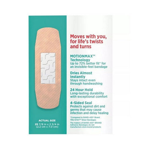Band-Aid, Skin-Flex Adhesive Bandages 7/8 X 2 3/4 Inch, 25 Each