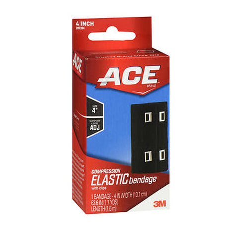 Ace, Compression Elastic Bandage With Clips 4 Inch, 1 Each Ace