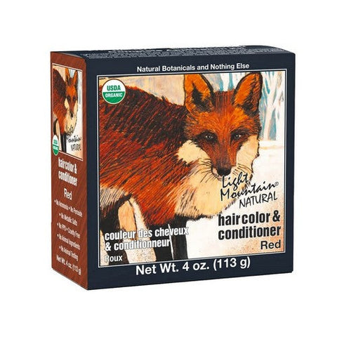 Light Mountain, Natural Hair Color And Conditioner Red, Red 4 Oz Light Mountain