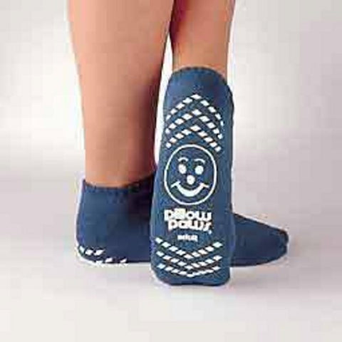 Slipper Socks Pillow Paws  Youth Light Blue Ankle High 1 Pair by Principle Business Enterprises